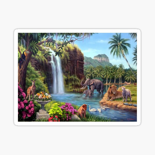 A Paradise Setting Sticker