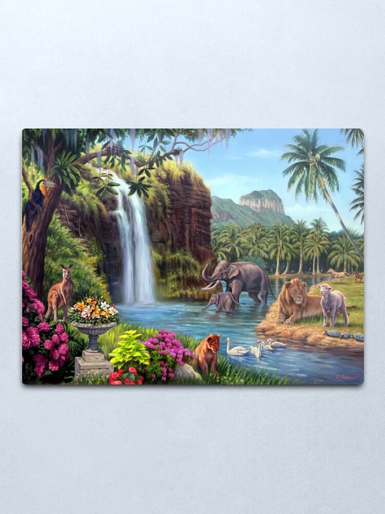 Alternate view of A Paradise Setting Metal Print