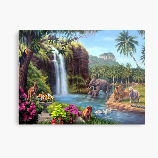 A Paradise Setting Metal Print