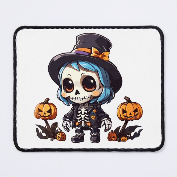 Item preview, Cute halloween skeleton with jacket and hat designed and sold by AlejaJorgeShop.