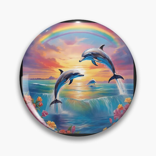 Item preview, Sunset Rainbow Dolphins designed and sold by Shiwwa.