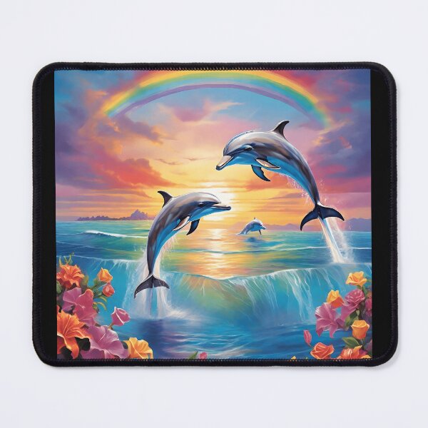 Item preview, Sunset Rainbow Dolphins designed and sold by Shiwwa.