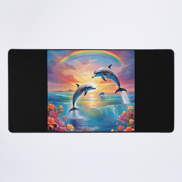 Item preview, Sunset Rainbow Dolphins designed and sold by Shiwwa.
