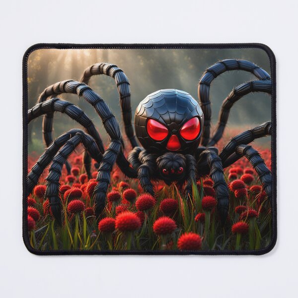 Item preview, Spider in a red clover field AI text-to-image art designed and sold by Robyn C Michael.