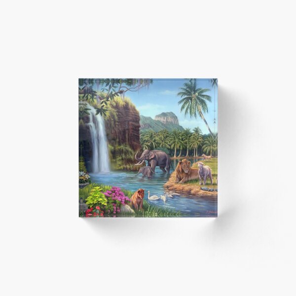 A Paradise Setting Acrylic Block