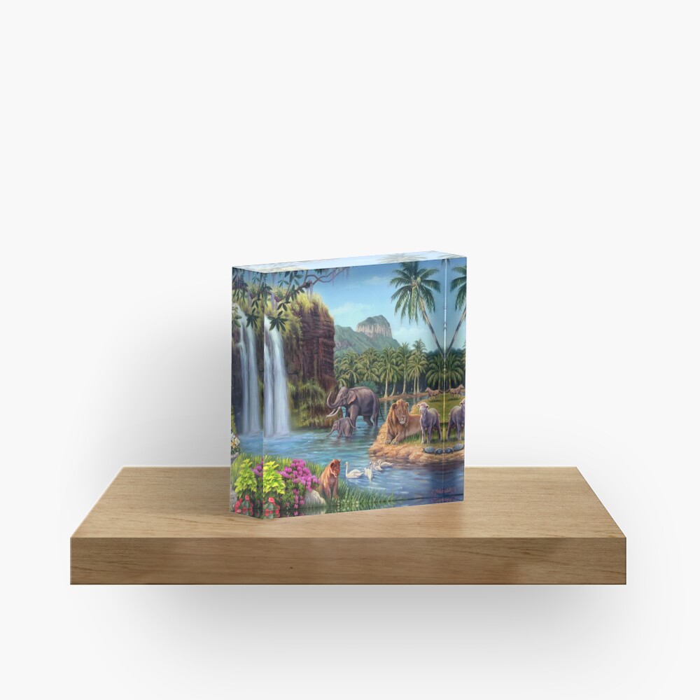 A Paradise Setting Acrylic Block