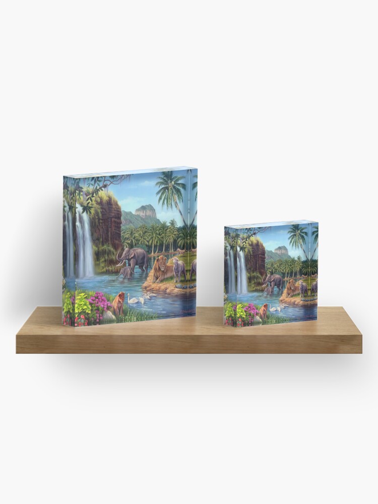 Alternate view of A Paradise Setting Acrylic Block