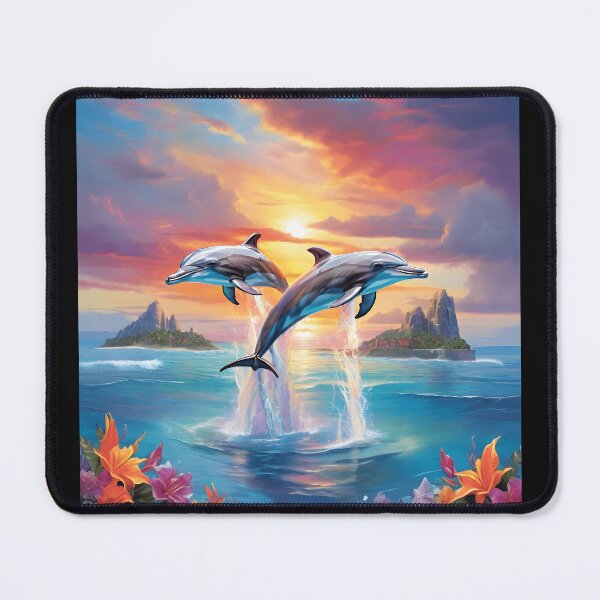 Item preview, Sunset Rainbow Dolphins designed and sold by Shiwwa.
