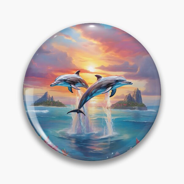 Item preview, Sunset Rainbow Dolphins designed and sold by Shiwwa.