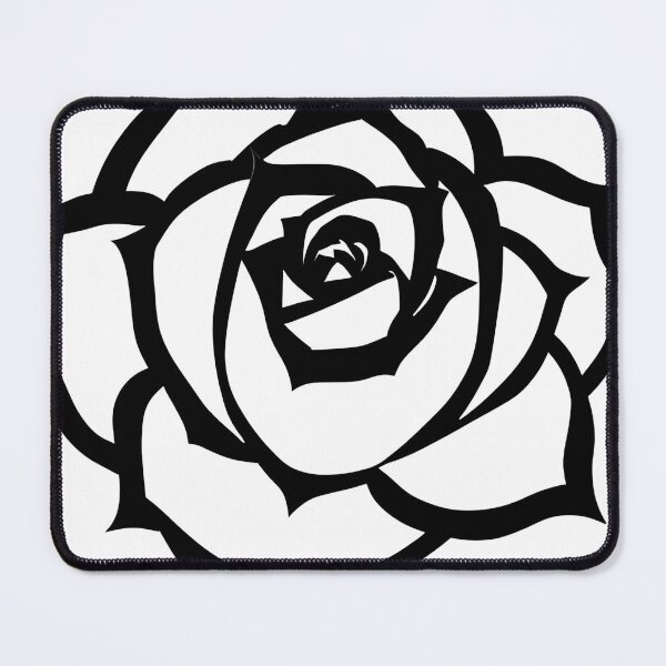Item preview, Rose Black and White Clean Lines designed and sold by LDJBlank.