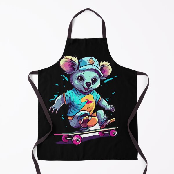 Item preview, Colorful laughing koala bear skating - a beautiful sight designed and sold by WallGemsArt.