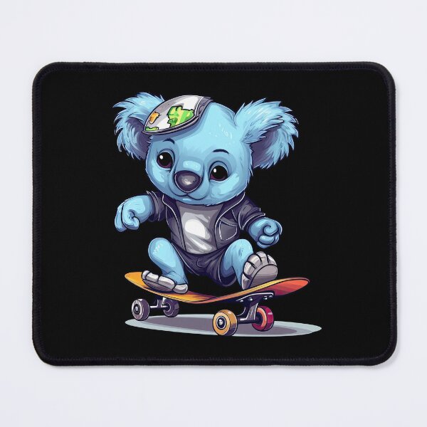 Item preview, Colorful laughing koala bear skating - a beautiful sight designed and sold by WallGemsArt.