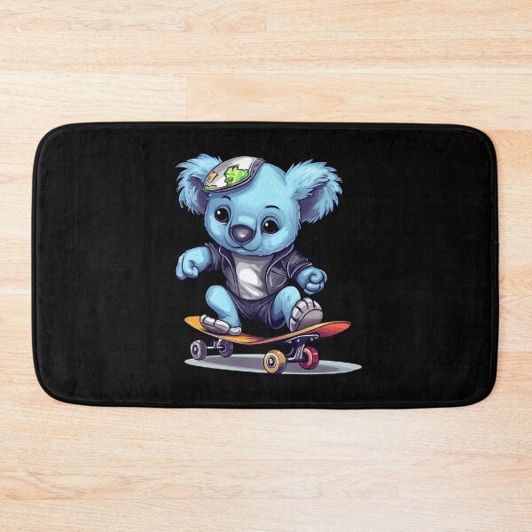 Item preview, Colorful laughing koala bear skating - a beautiful sight designed and sold by WallGemsArt.
