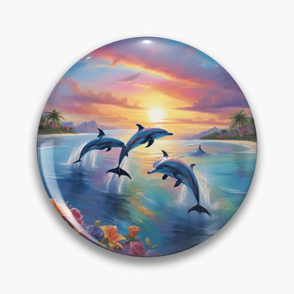 Item preview, Sunset Rainbow Dolphins designed and sold by Shiwwa.