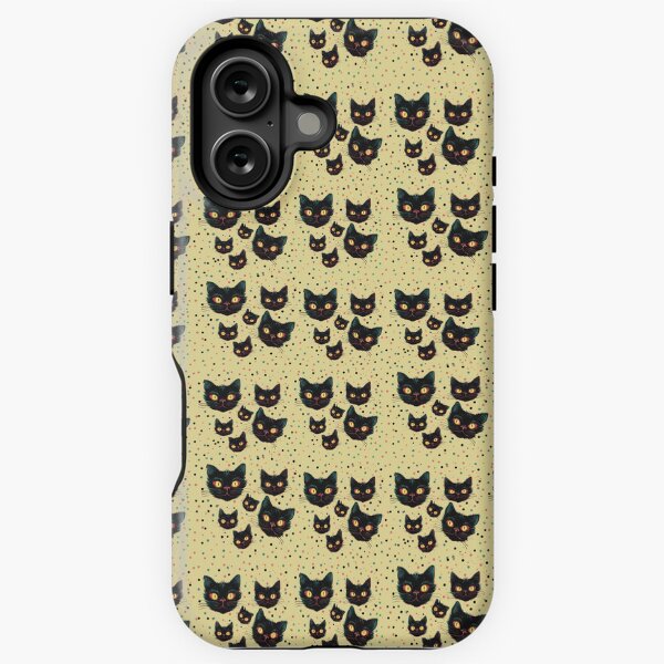 Vista previa del artículo con la obra «Patrón de gato negro», diseñado y vendido por Catophile.