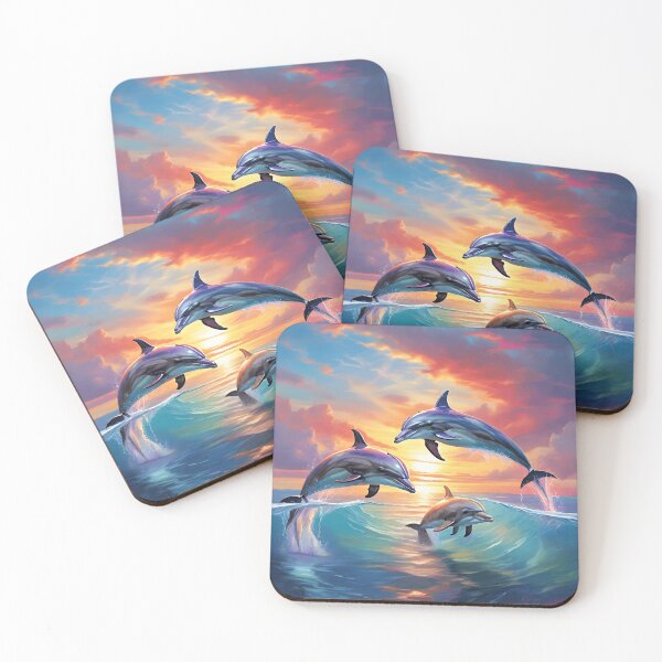 Item preview, Sunset Rainbow Dolphins designed and sold by Shiwwa.