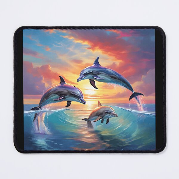 Item preview, Sunset Rainbow Dolphins designed and sold by Shiwwa.