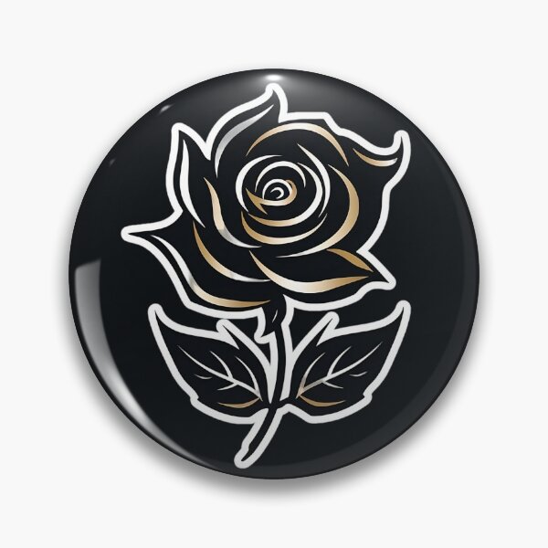 Item preview, Rose Black Clean Lines designed and sold by LDJBlank.
