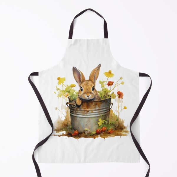 Item preview, Cute Rabbit Relaxing In An Old Bucket designed and sold by ZenEvoke.