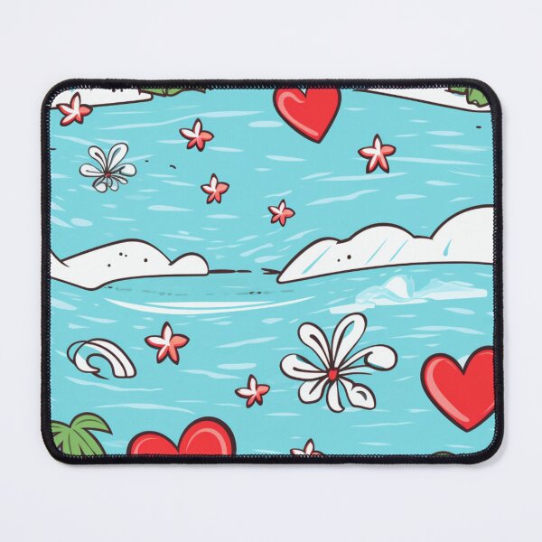 Item preview, Blue sea and wave summer mood coconut tree with heart and star fish for tropical fresh and cheerful  designed and sold by Fernnieskillup.