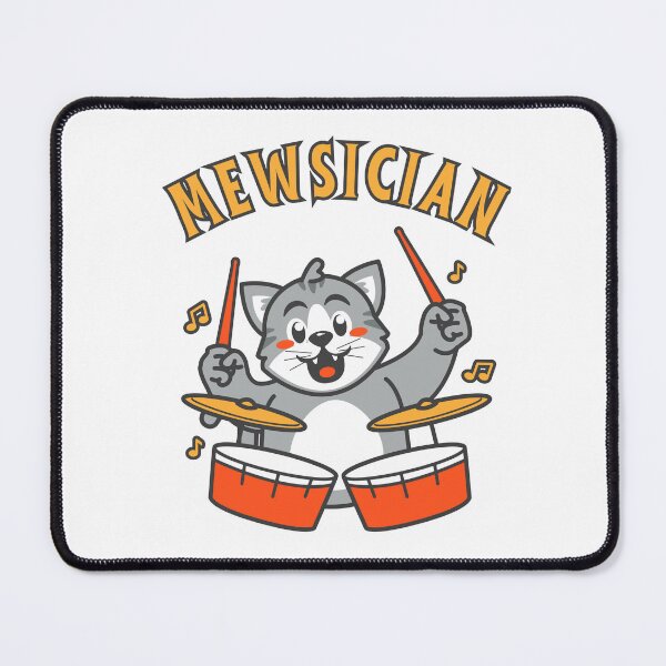 Item preview, Mewsician - Drum Player Cat Drummer Musician  designed and sold by Anton Ashraf.