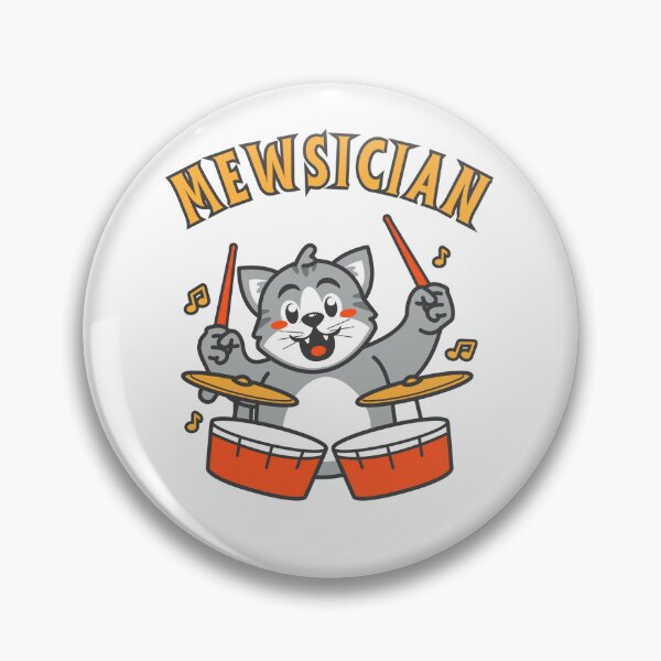 Item preview, Mewsician - Drum Player Cat Drummer Musician  designed and sold by Anton Ashraf.