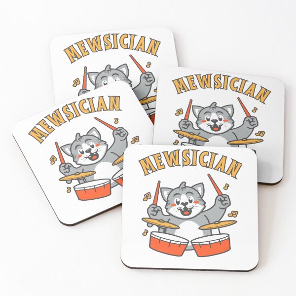 Item preview, Mewsician - Drum Player Cat Drummer Musician  designed and sold by Anton Ashraf.