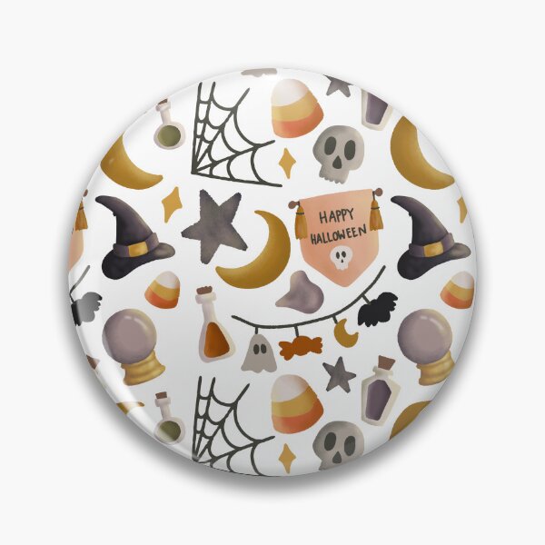 Artikelvorschau, Fröhliches Halloween mit niedlichen Geistern, Zuckermais, Monden und Sternenmuster entworfen und verkauft von SparkSpiral.