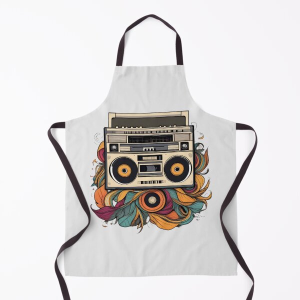 Item preview, An old radio with cassette tape transforming into a boombox designed and sold by ThePastinPrints.