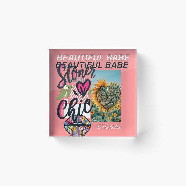 Item preview, Beautiful Babe StonerChic Fun Funny Colorful Popart Style  designed and sold by ShopSunday.