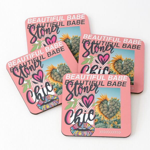 Item preview, Beautiful Babe StonerChic Fun Funny Colorful Popart Style  designed and sold by ShopSunday.