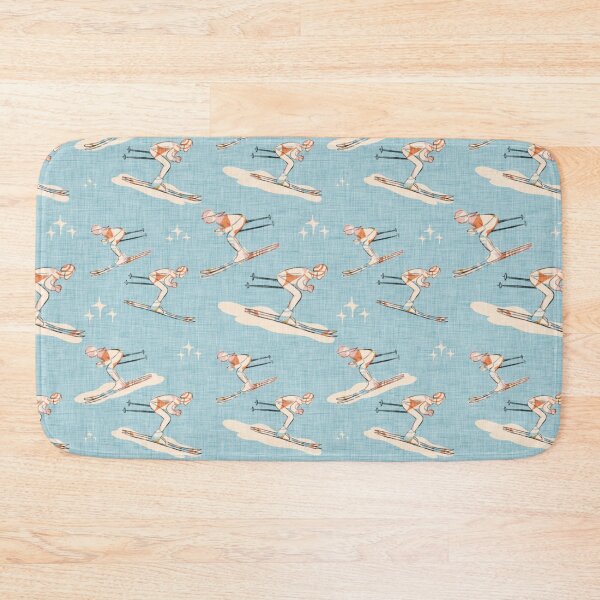 Item preview, Winter Sports - Retro Vintage Ski Light Blue designed and sold by susycosta.