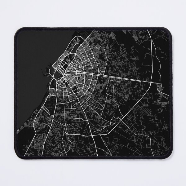 Item preview, Benghazi City Map of Cyrenaica, Libya - Full Moon designed and sold by deMAP.