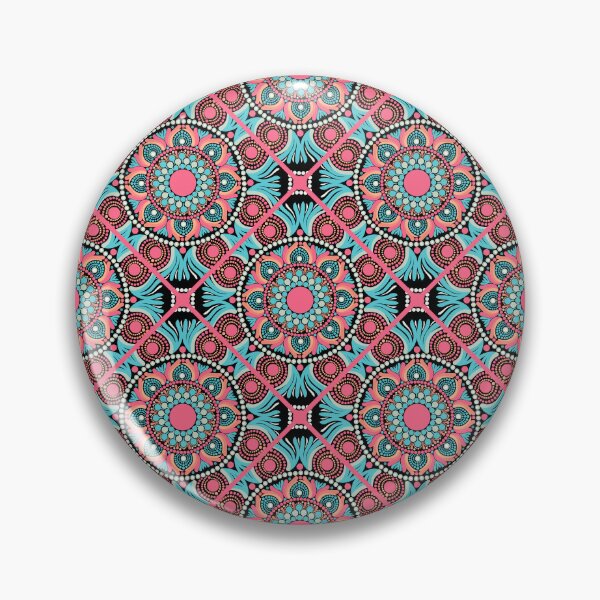 Item preview, Ultra Red Sunset on Sea Dot Mandala Diamond Tile designed and sold by Triplicate Limited.