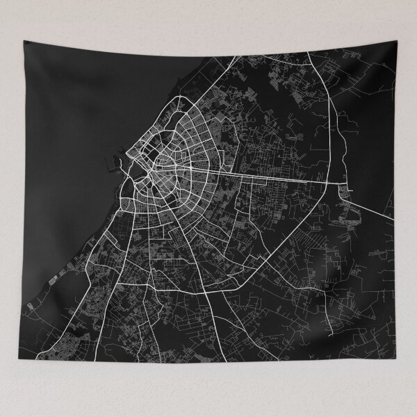 Item preview, Benghazi City Map of Cyrenaica, Libya - Full Moon designed and sold by deMAP.