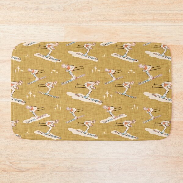 Item preview, Winter Sports - Retro Vintage Ski Mustard designed and sold by susycosta.