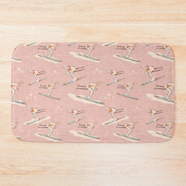 Item preview, Winter Sports - Retro Vintage Ski Pink designed and sold by susycosta.
