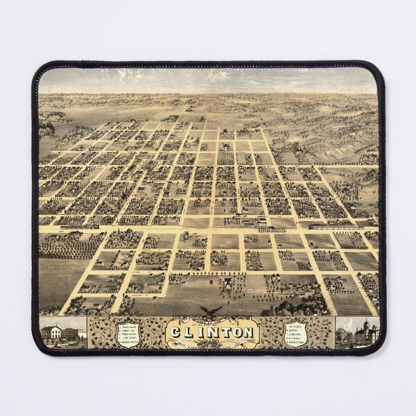 Item preview, Clinton, Illinois (1869) designed and sold by allhistory.