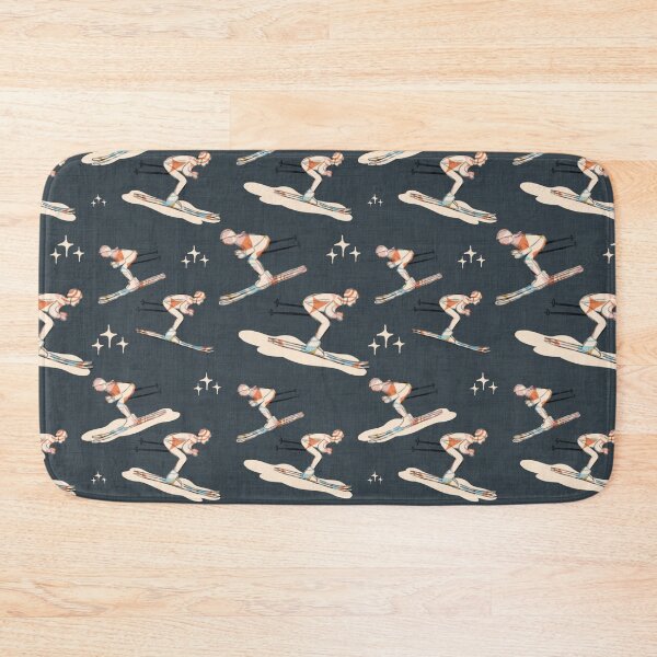 Item preview, Winter Sports - Retro Vintage Ski Dark Blue designed and sold by susycosta.