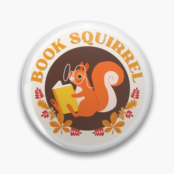 Item preview, book squirrel sticker designed and sold by Binatoes.