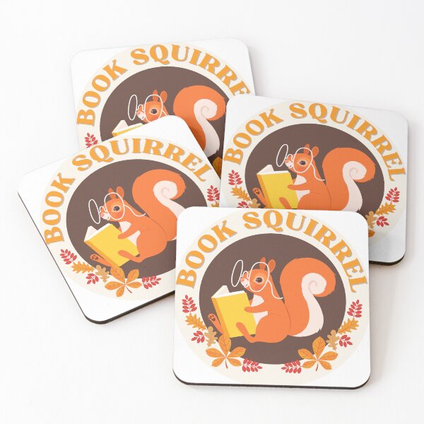 Item preview, book squirrel sticker designed and sold by Binatoes.
