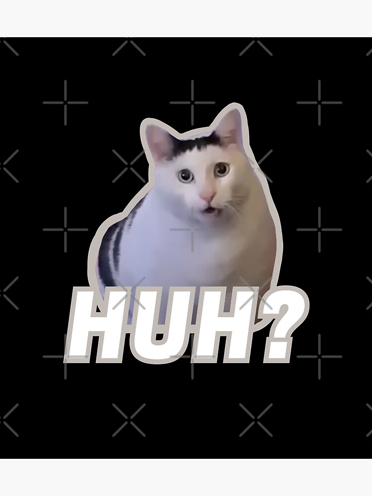 huh cat meme viral huh? meme Sticker for Sale by joy4shirt