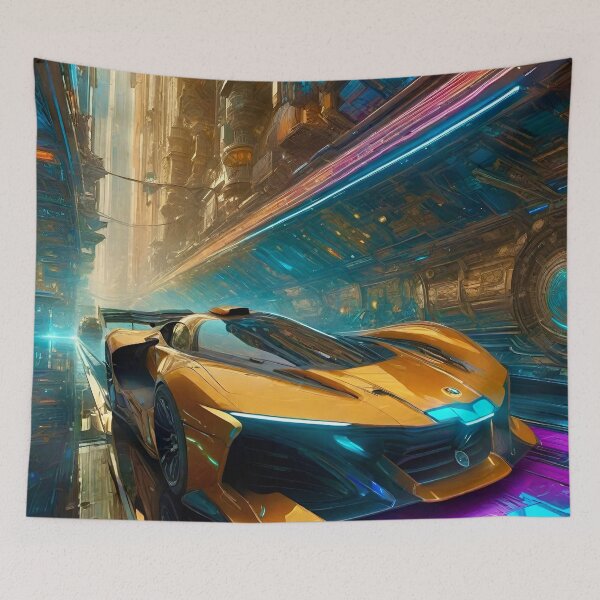 Item preview, Futuristic Fast Cars - Cyber City Scene designed and sold by Delerat7.