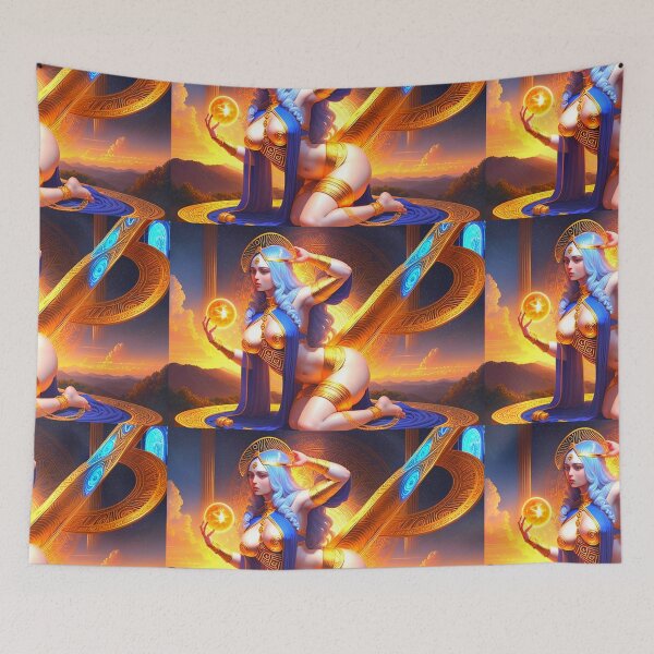 Item preview, GOD IS A WOMAN#4~Cosmic Sexy Goddess art~college greek fraternity sorority house party decor designed and sold by Spinning Plates 360.