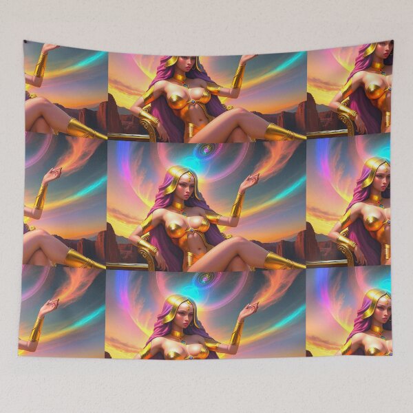 Item preview, GOD IS A WOMAN#7~Cosmic Sexy Goddess art~college greek fraternity sorority house party decor designed and sold by Spinning Plates 360.