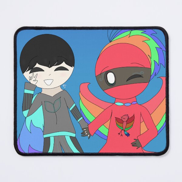 Item preview, Jules and Zuri as Aurora and Delphis for Halloween designed and sold by GoldenHeartArt.