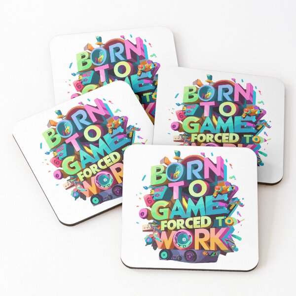 Item preview, Born to Game Forced to Work designed and sold by Ink Alchemy.