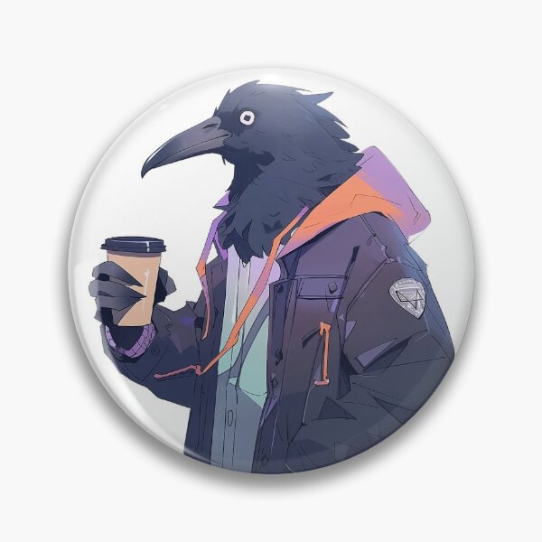 Item preview, Cawfee crow in jacket designed and sold by Remek-Design.