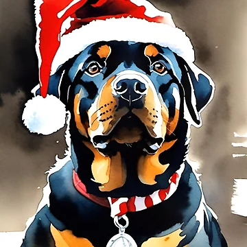 Artwork thumbnail, Holiday Rottweiler by Topher Gallo