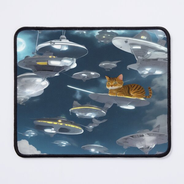 Item preview, Cat Ufo Selfie, Cat Selfie With Flying Saucer Funny Cat designed and sold by Mayalogo.